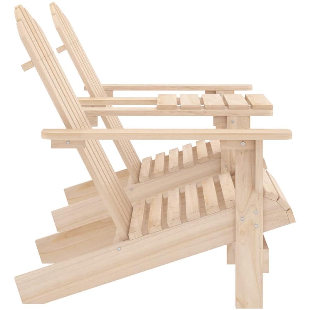 Sedie da Giardino Adirondack con Tavolino in Legno Abete - Foto 3