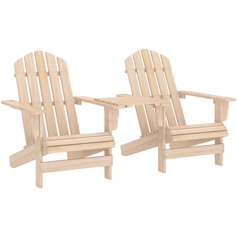 Sedie da Giardino Adirondack con Tavolino in Legno Abete - Foto 1