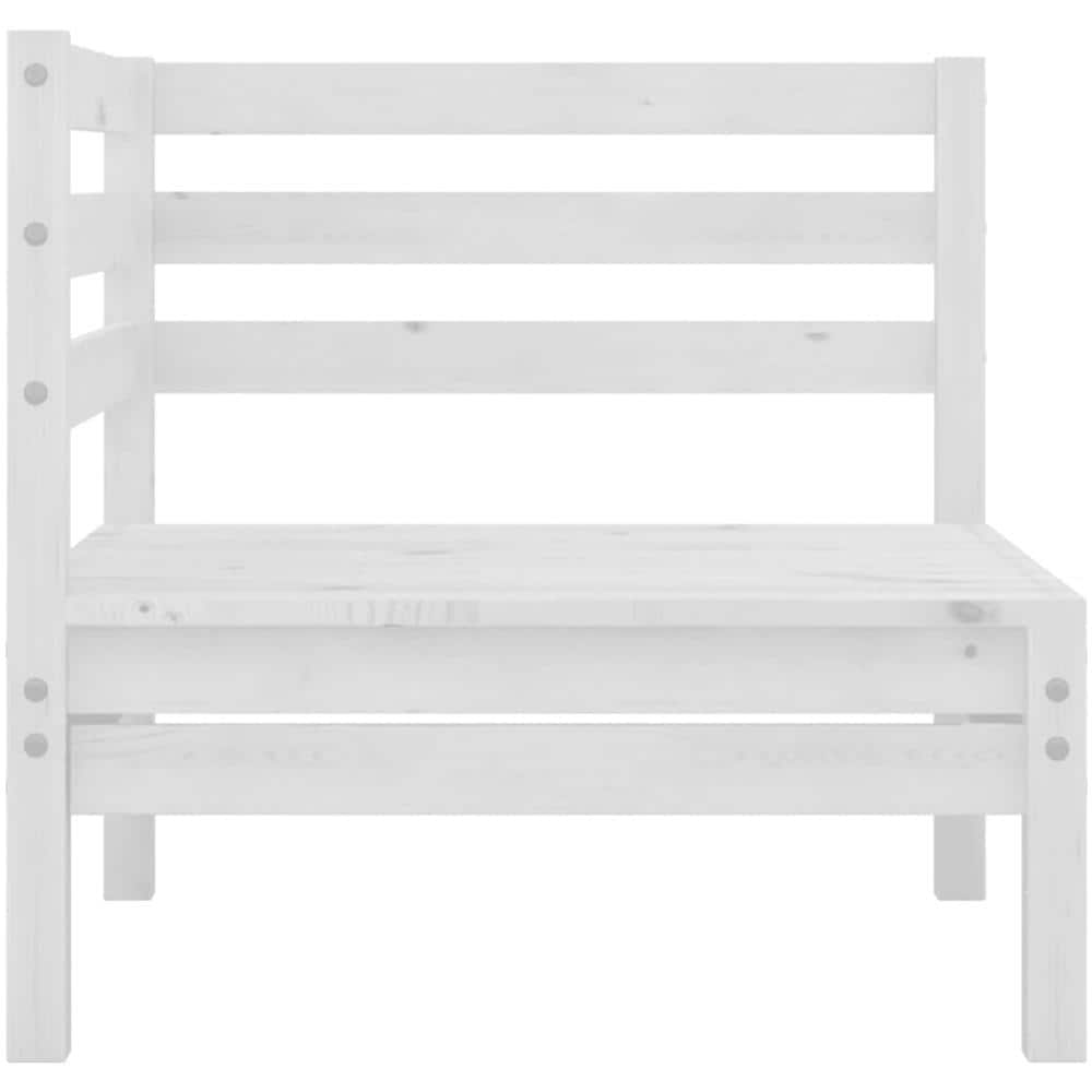 Set Divani Da Giardino 6 Pz Bianco In Legno Massello Di Pino - Foto 6