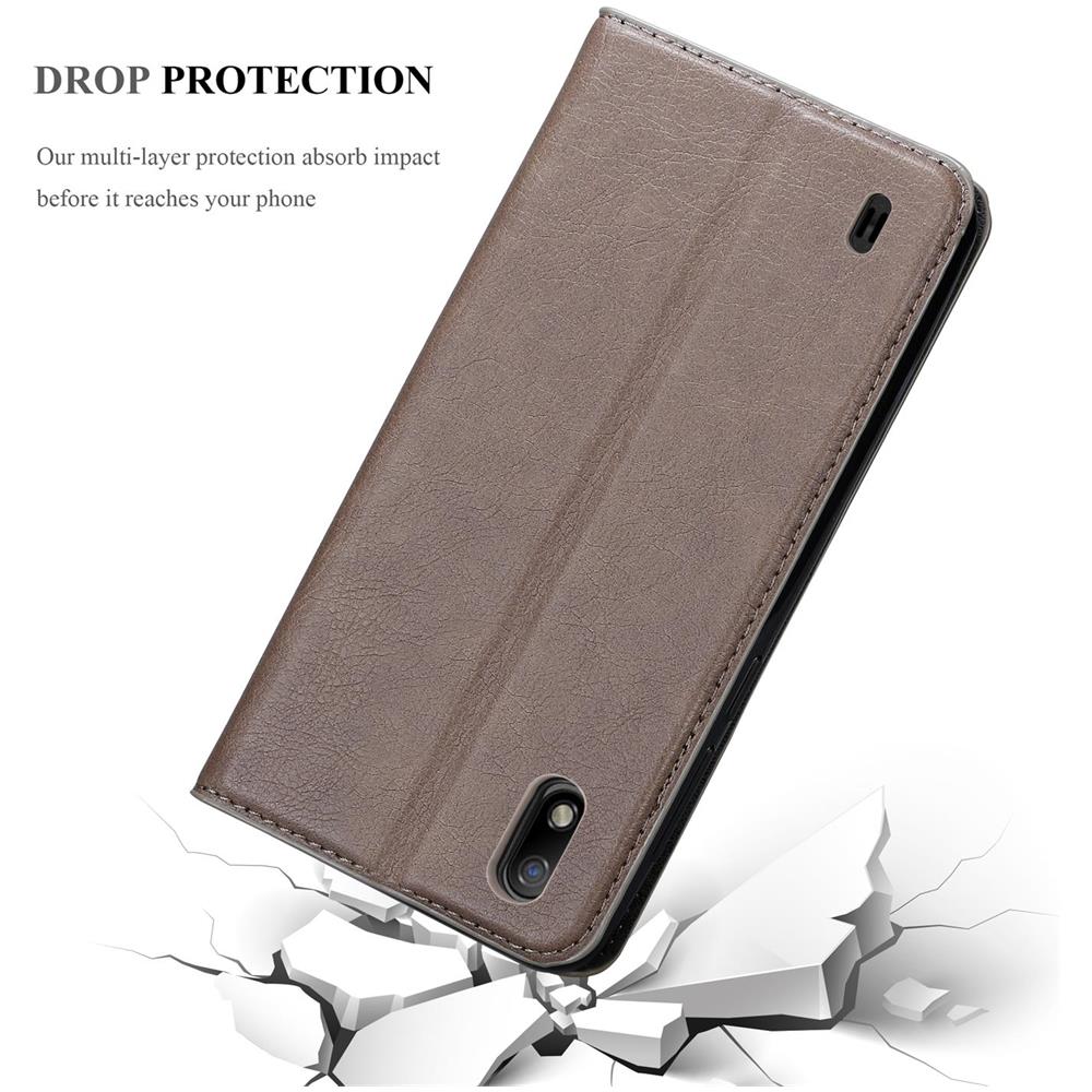Custodia Compatibile Con Zte Blade A7 2019 In Bruno Caffè - Coperchio Protettiva Con Chiusura Magnetica, Funzione Stand E Tasca Per Le Carte - Foto 8