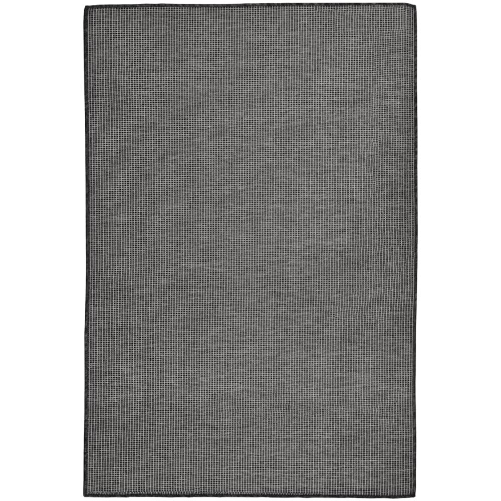 Tappeto Da Esterni A Tessitura Piatta 120x170 Cm Grigio - Foto 1