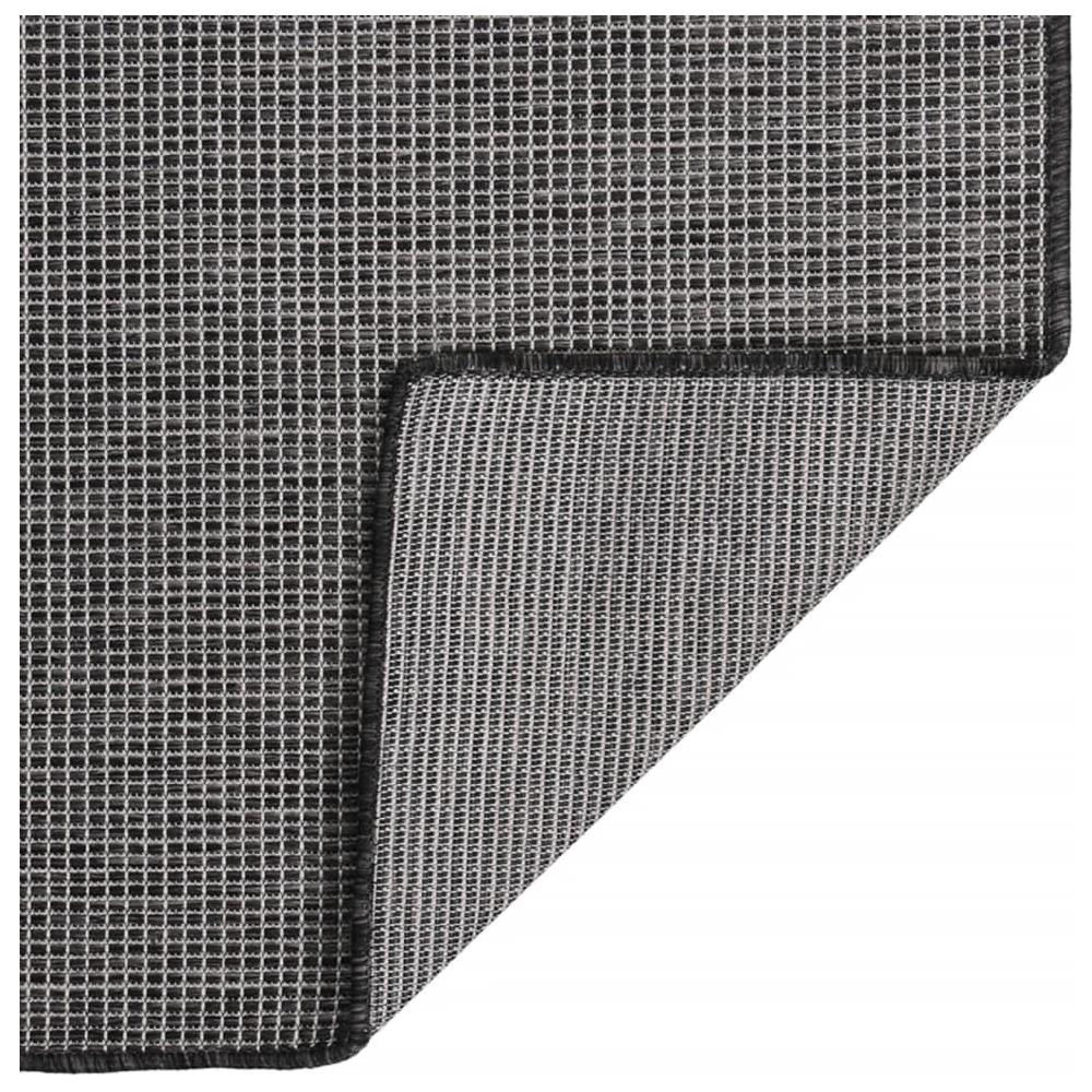Tappeto Da Esterni A Tessitura Piatta 120x170 Cm Grigio - Foto 2