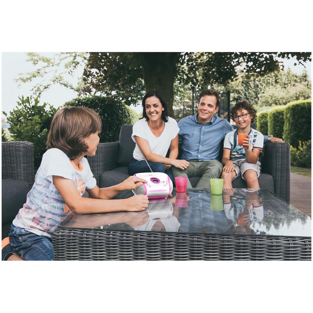 SCD-24PK Stereo Portatile per Bambini Rosa Bianco - Foto 12