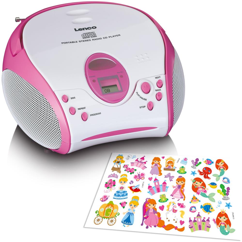 SCD-24PK Stereo Portatile per Bambini Rosa Bianco - Foto 2