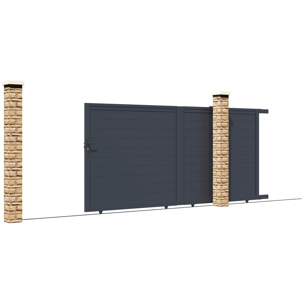 Cancello Scorrevole In Alluminio 3,5m Eiger 350c160 - Foto 2