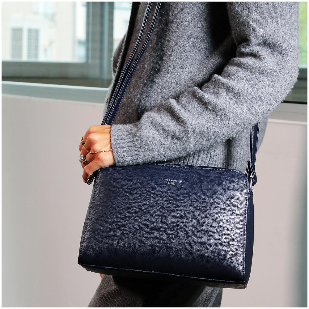 Borsa A Tracolla In Similpelle - Paris - Blu - Foto 6