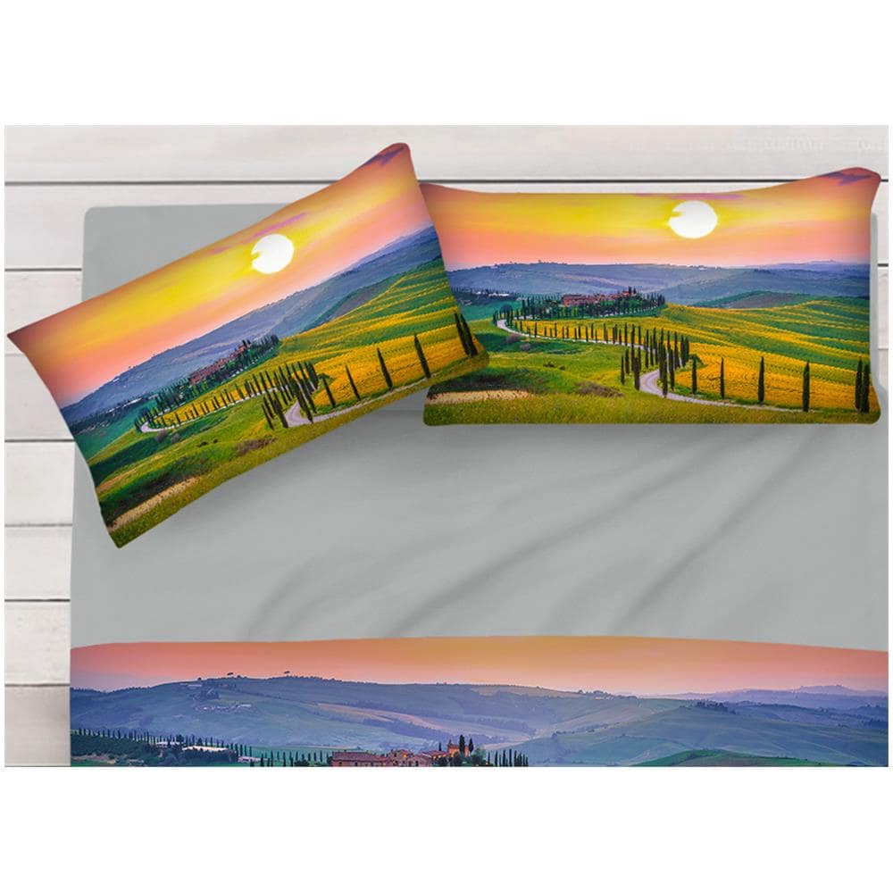 Lenzuola Copriletto Letto Sogni D''oro 100% Cotone Disegno Tuscany 65 Singolo Tuscany 65 - Foto 4