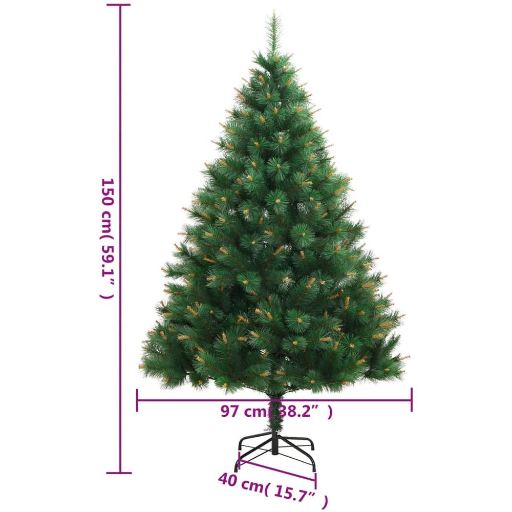 Albero Di Natale Artificiale Incernierato Con Base 150 Cm - Foto 8