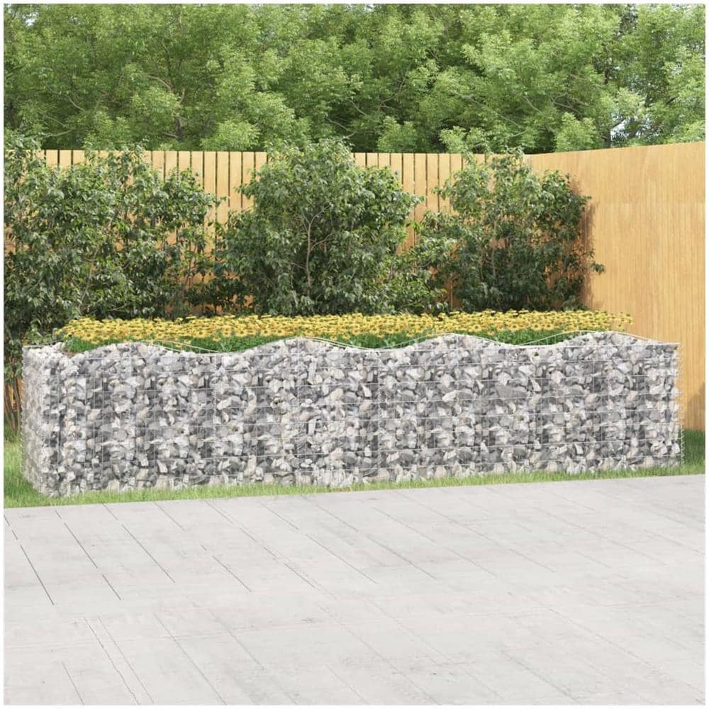 Gabbione Ad Arco Con Letto Rialzato 400x100x100cm Ferro Zincato - Foto 1