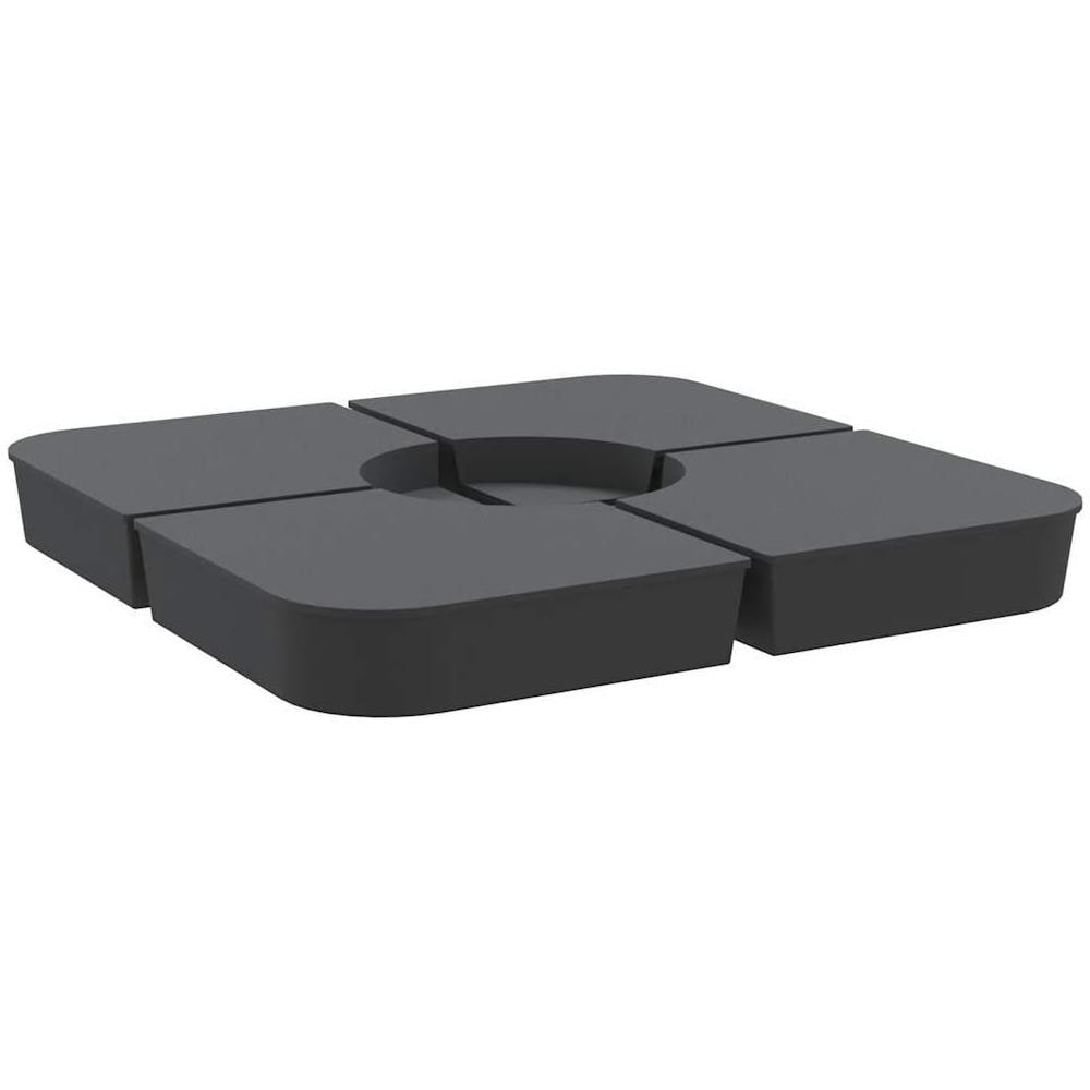 Set Base per Ombrellone 4 pz con Supporto a Croce 100 kg PP - Foto 1