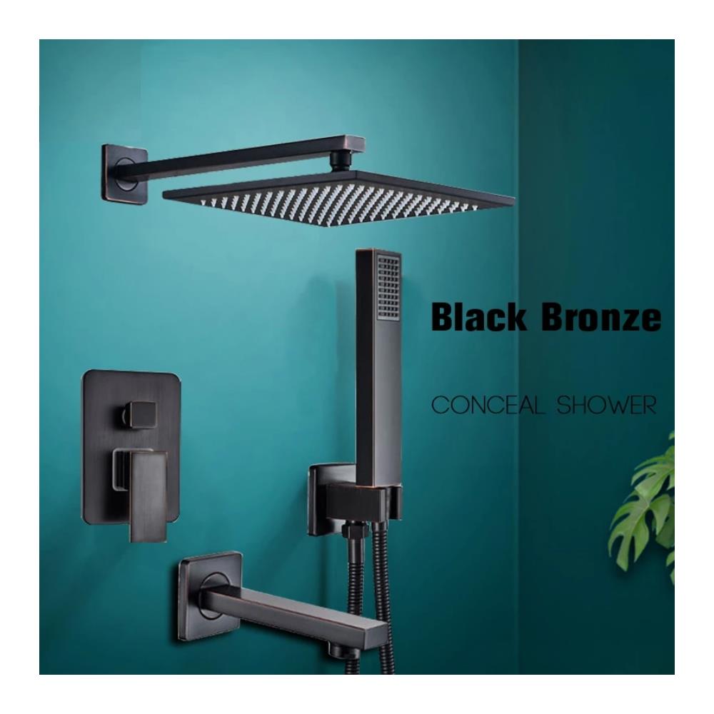 Set miscelatore doccia, Blackswan, tipo M73.39, modello nero anticato, misura 30 cm - Foto 2