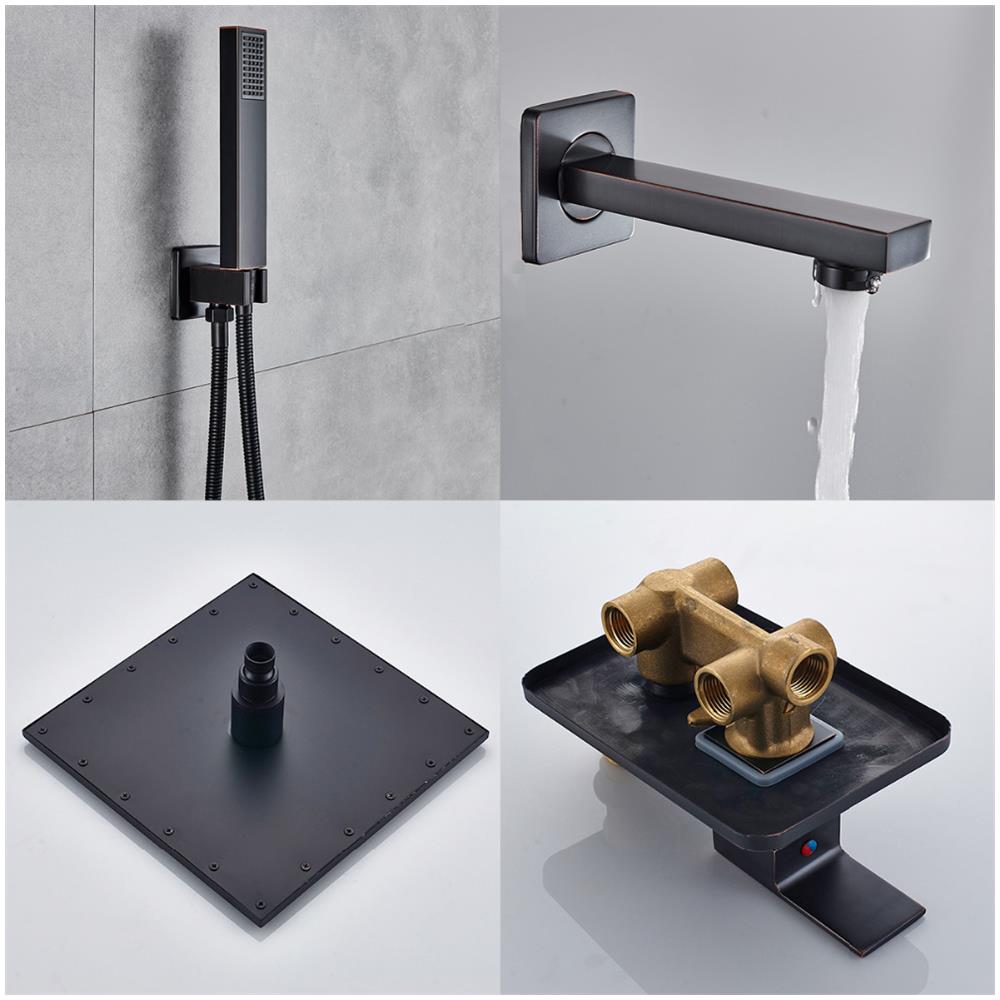 Set miscelatore doccia, Blackswan, tipo M73.39, modello nero anticato, misura 30 cm - Foto 4