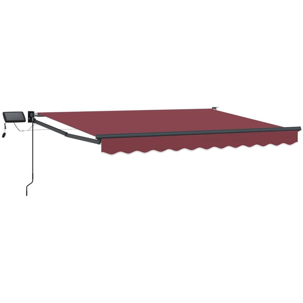 Tenda retrattile manuale con LED Borgogna e Antracite 3,5 x 2 m - Foto 1
