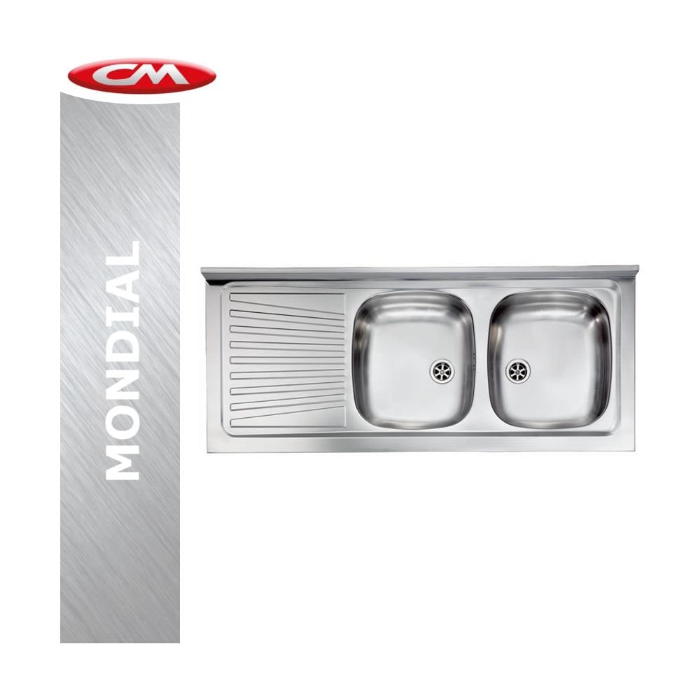 Lavello Acciaio Inox, 2 Vasche, 90x50 - Foto 3