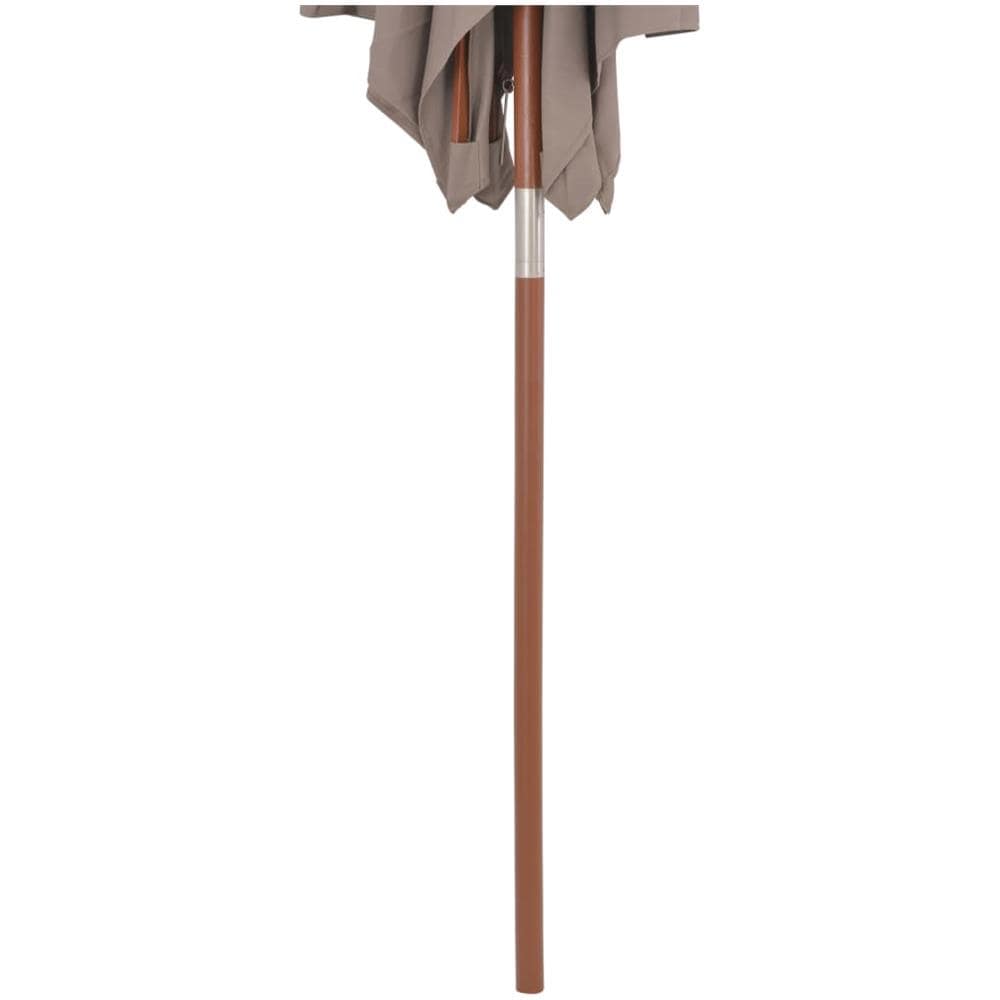 Ombrellone Da Esterni Con Palo In Legno 150x200 Cm Grigio Talpa - Foto 7