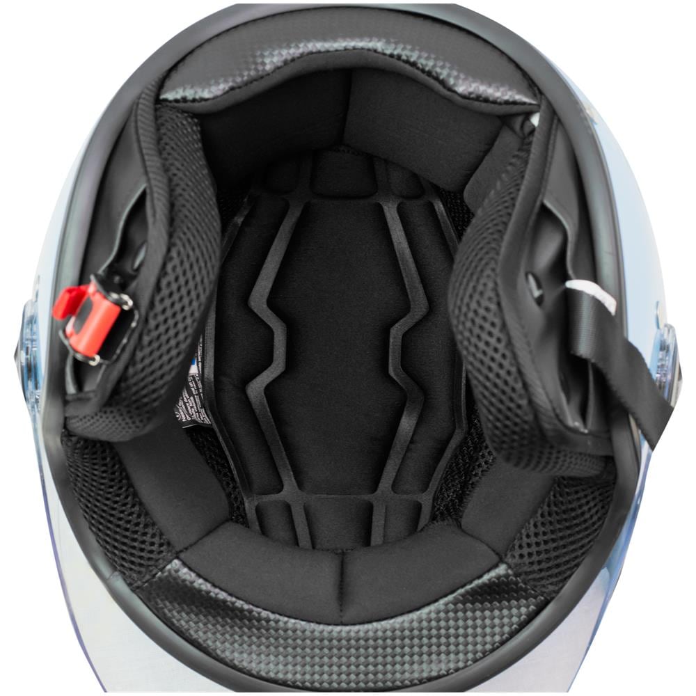 Casco Jet Scooter Moto Quad Omologato Ece 22 05 Visiera Blu Xl - Foto 2