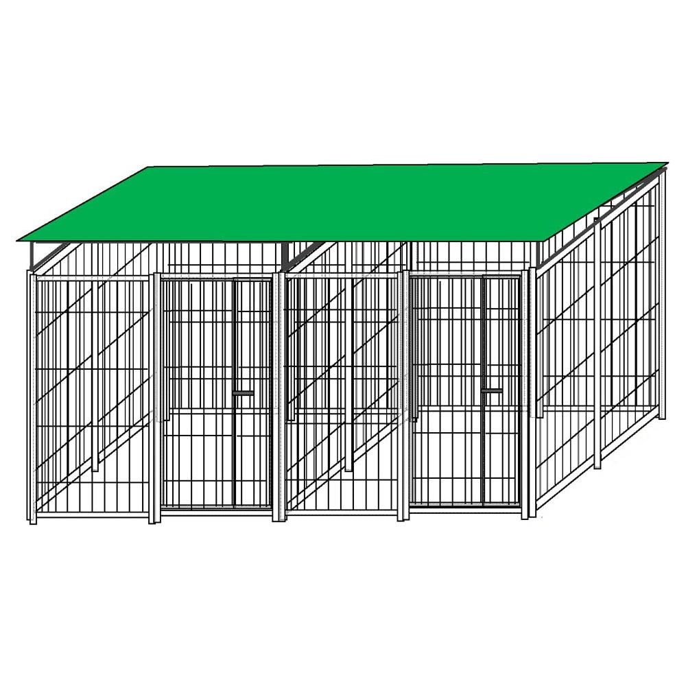Box Per Cani Doppio In Rete Con Copertura Zincatura A Caldo Dimensioni 200 X 200 X H 180 Cm - Foto 2