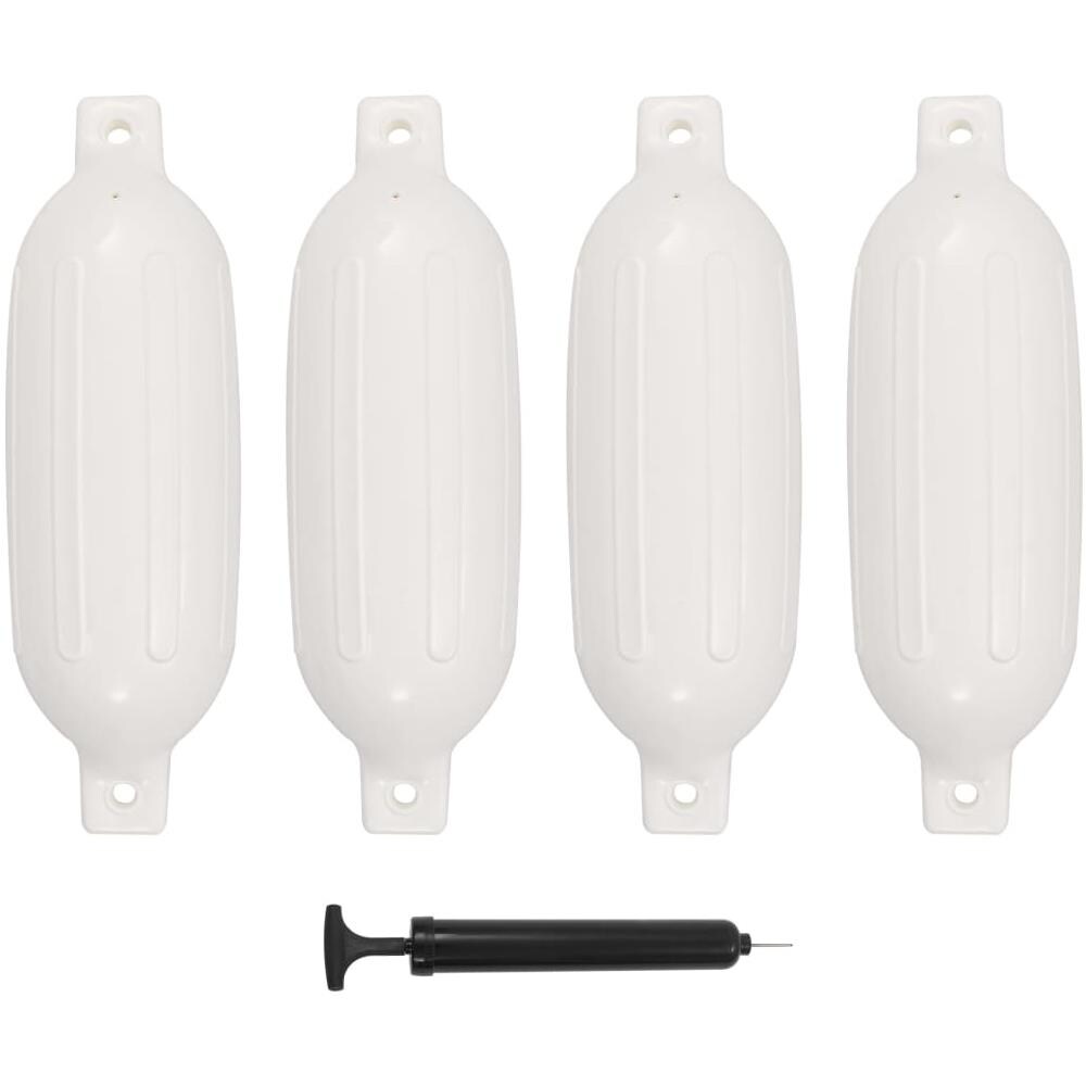 Paraurti per Gommone 4 pz Bianchi 58,5x16,5 cm in PVC - Foto 1