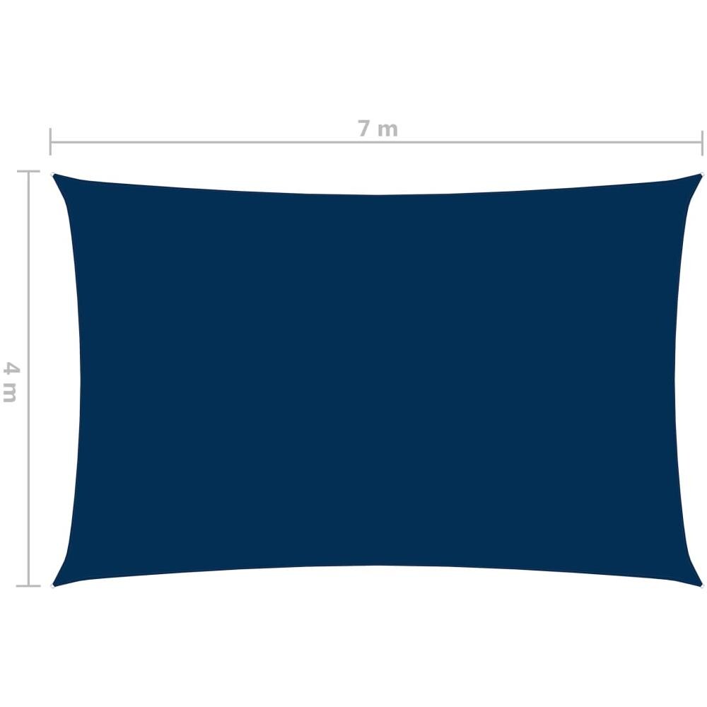 Parasole a Vela Oxford Rettangolare 4x7 m Blu - Foto 6