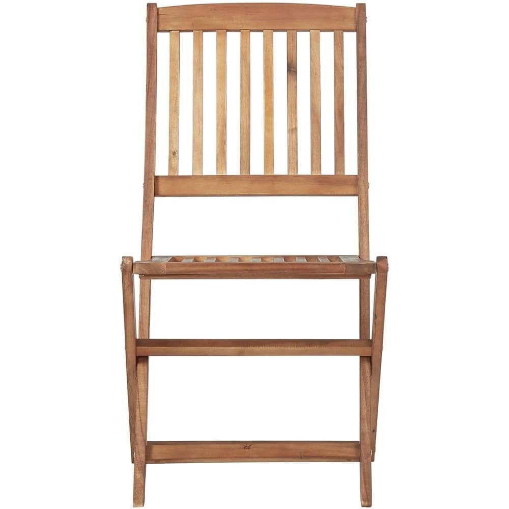 Sedie Da Giardino Pieghevoli 8 Pz In Legno Massello Di Acacia - Foto 2