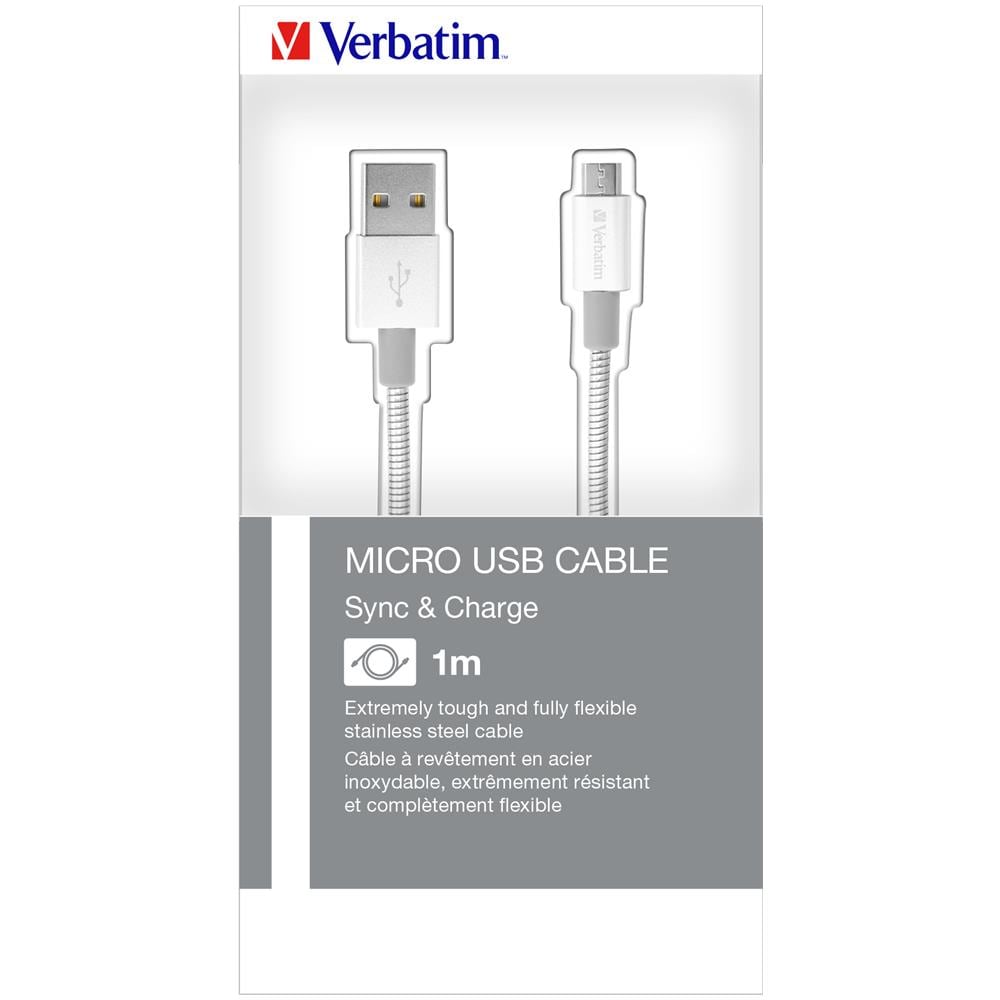 48862 1m USB A Micro-USB A Argento cavo USB - Foto 1