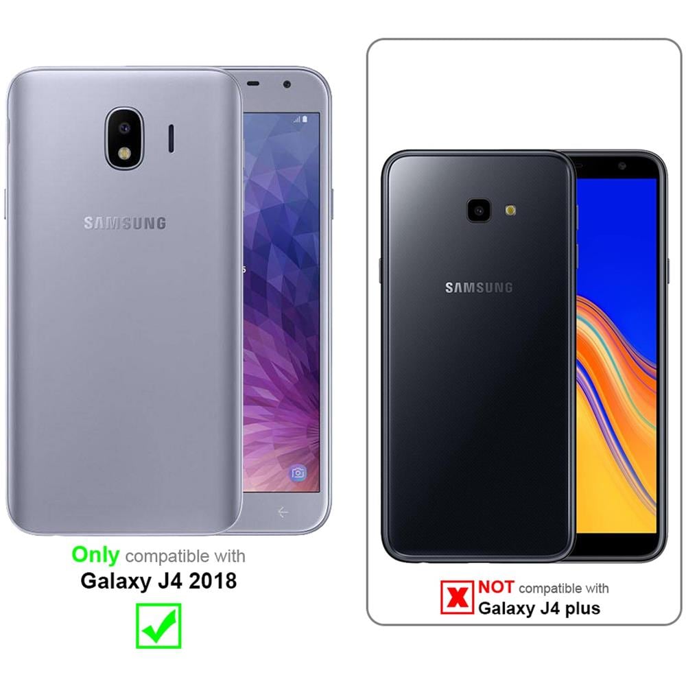 3x Pellicola Armatura A Schermo Intero Compatibile Con Samsung Galaxy J4 2018 In Trasparente Con Nero - 3x Vetro Temperato (tempered) Di Protezione Del Display In Durezza 9h Con 3d Touch - Foto 2