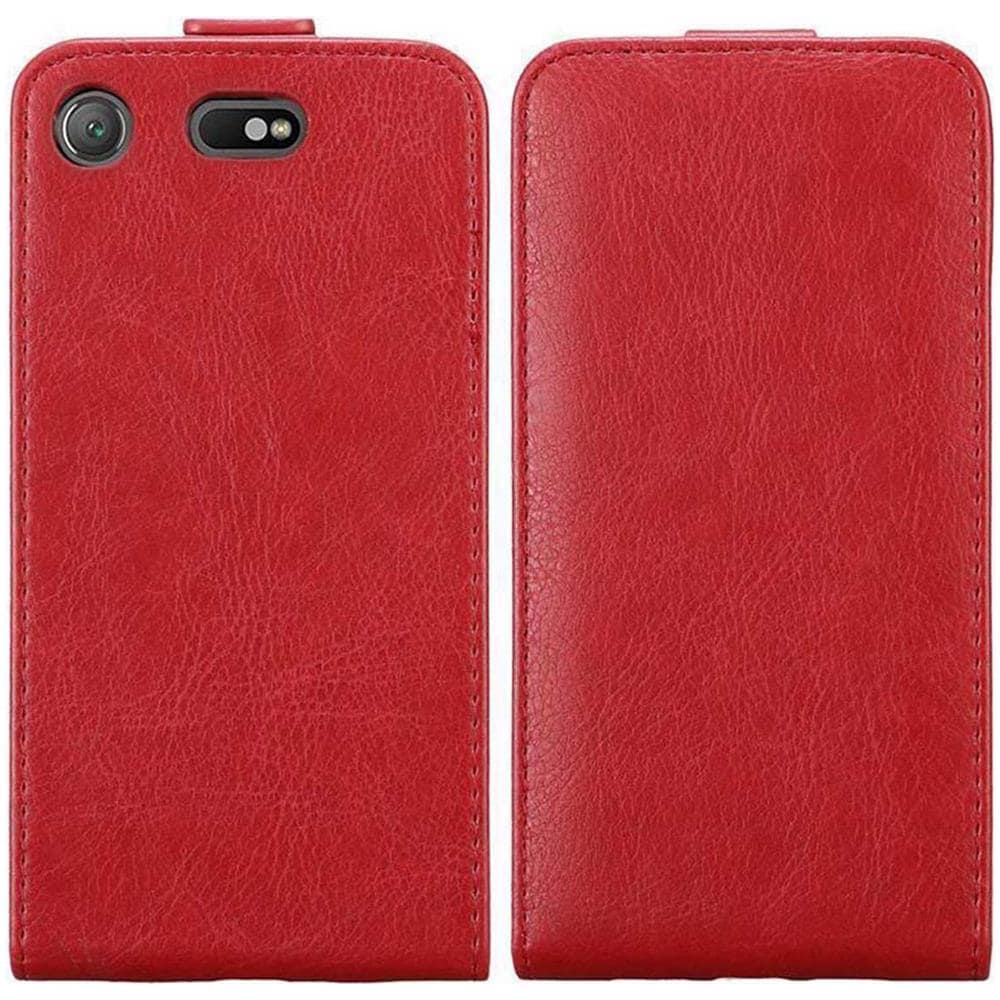 Custodia Compatibile Con Sony Xperia Xz1 Compact In Rosso Mela - Coperchio Protettivo In Design Flip Con Chiusura Magnetica - Foto 8