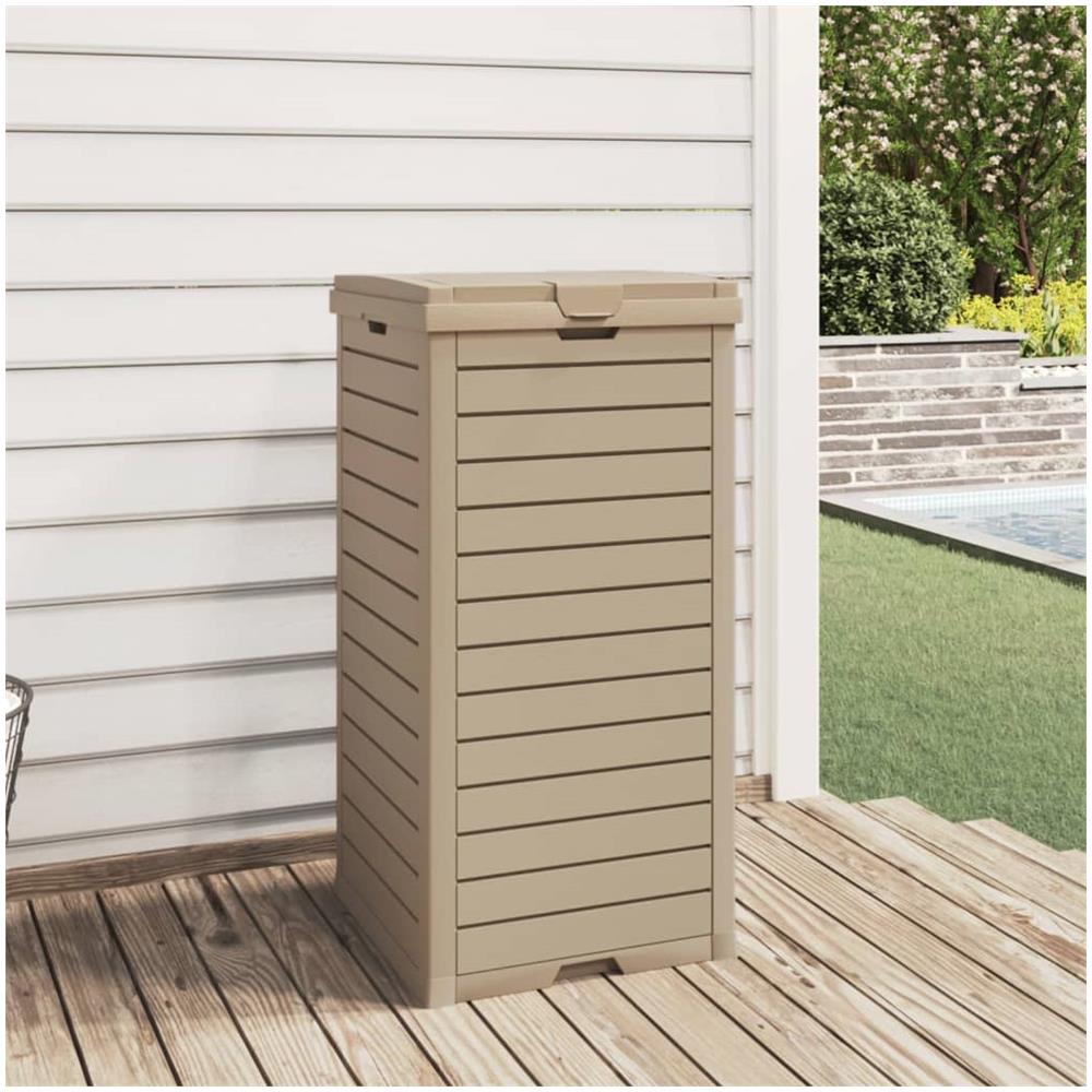 Cestino Per Rifiuti Da Esterno Marrone 41x41x86cm Polipropilene - Foto 3