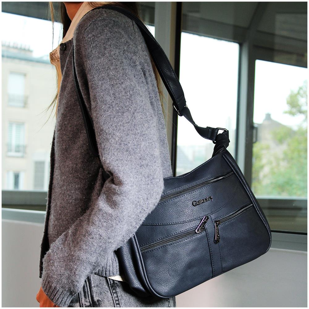 Borsa A Spalla Con Tracolla Casual - Paris - Blu - Foto 6