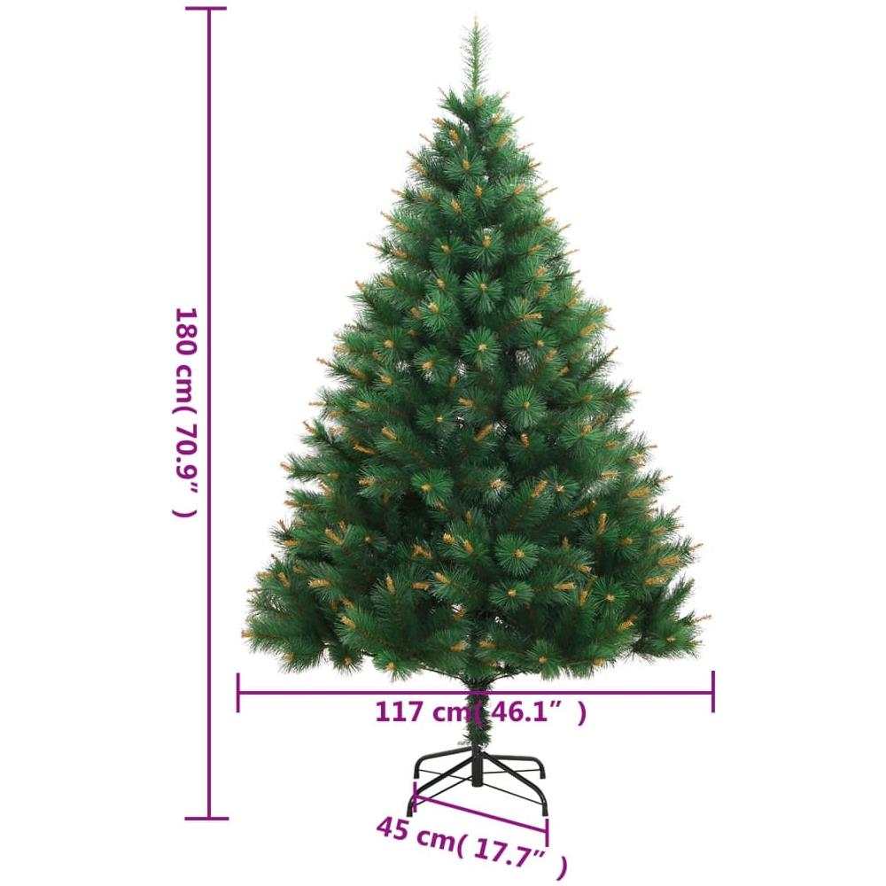 Albero Di Natale Artificiale Incernierato Con Base 180 Cm - Foto 8