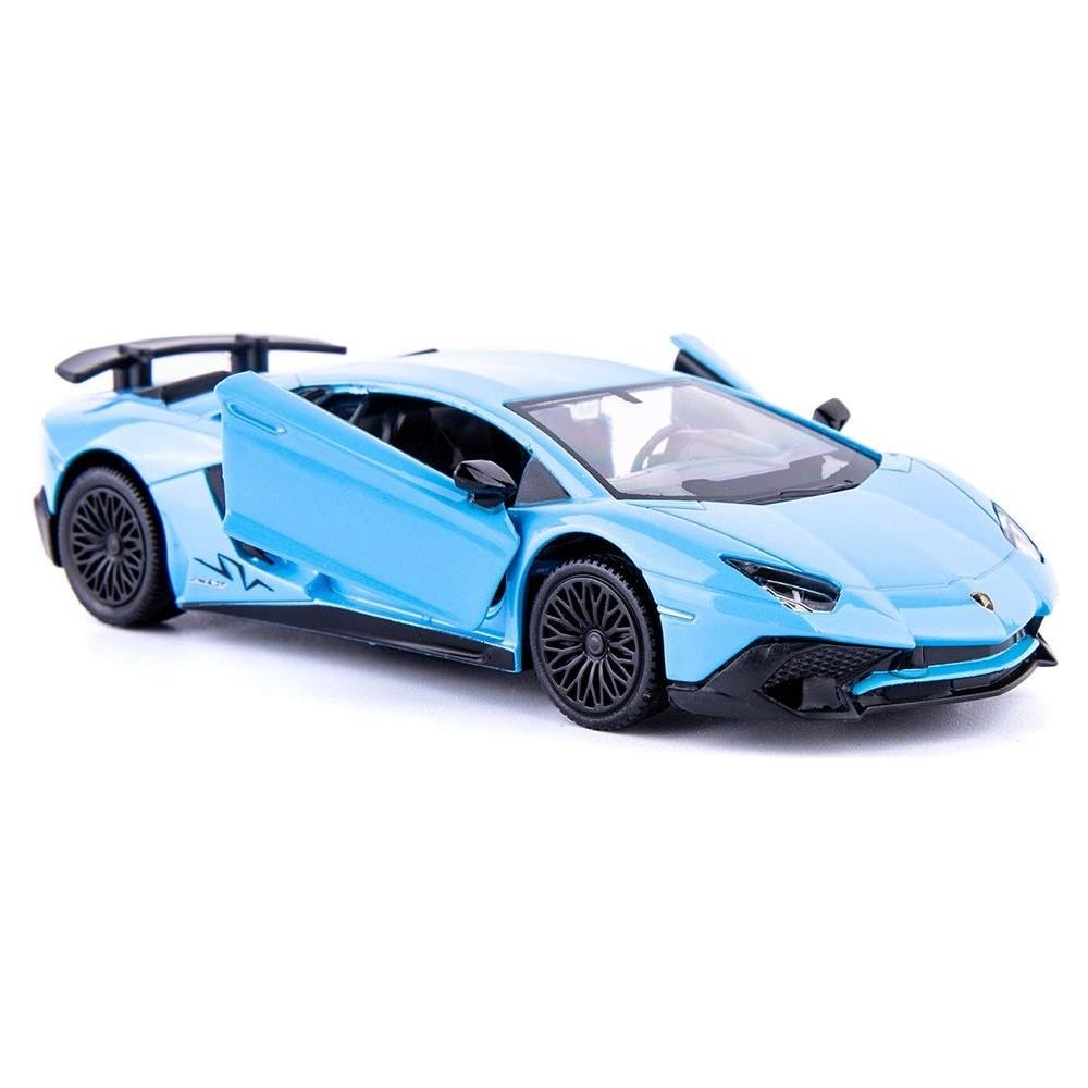 Modello Di Auto In Fusione Aventador Lp700-4 In Scala 136, Macchinina In Lega Di Zinco Per Bambini, Veicoli Tirare Indietro Macchinina Per Bambini Regalo Per Ragazzi E Ragazze (blu) - Foto 1