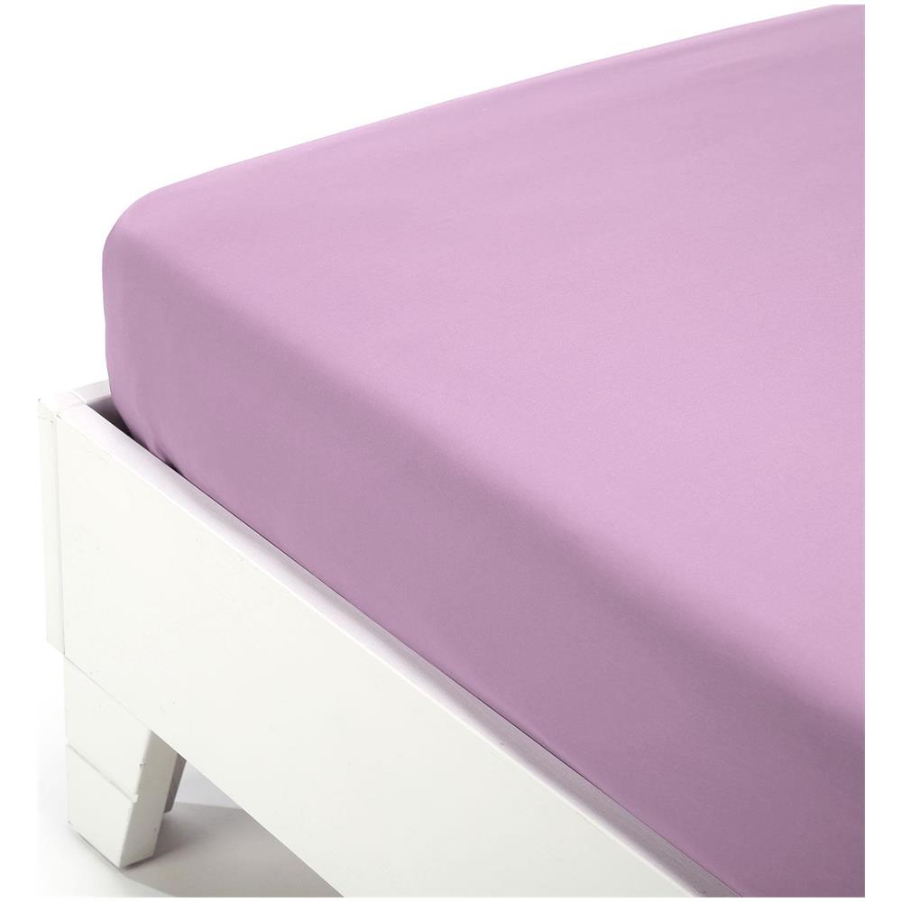 Lenzuolo Inferiore Jersey In Jersey Di Cotone Colore Viola Misura Singolo - Foto 1