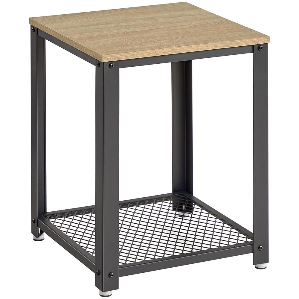 Tavolino /comodino - Rovere Sonoma con struttura nera - Foto 1