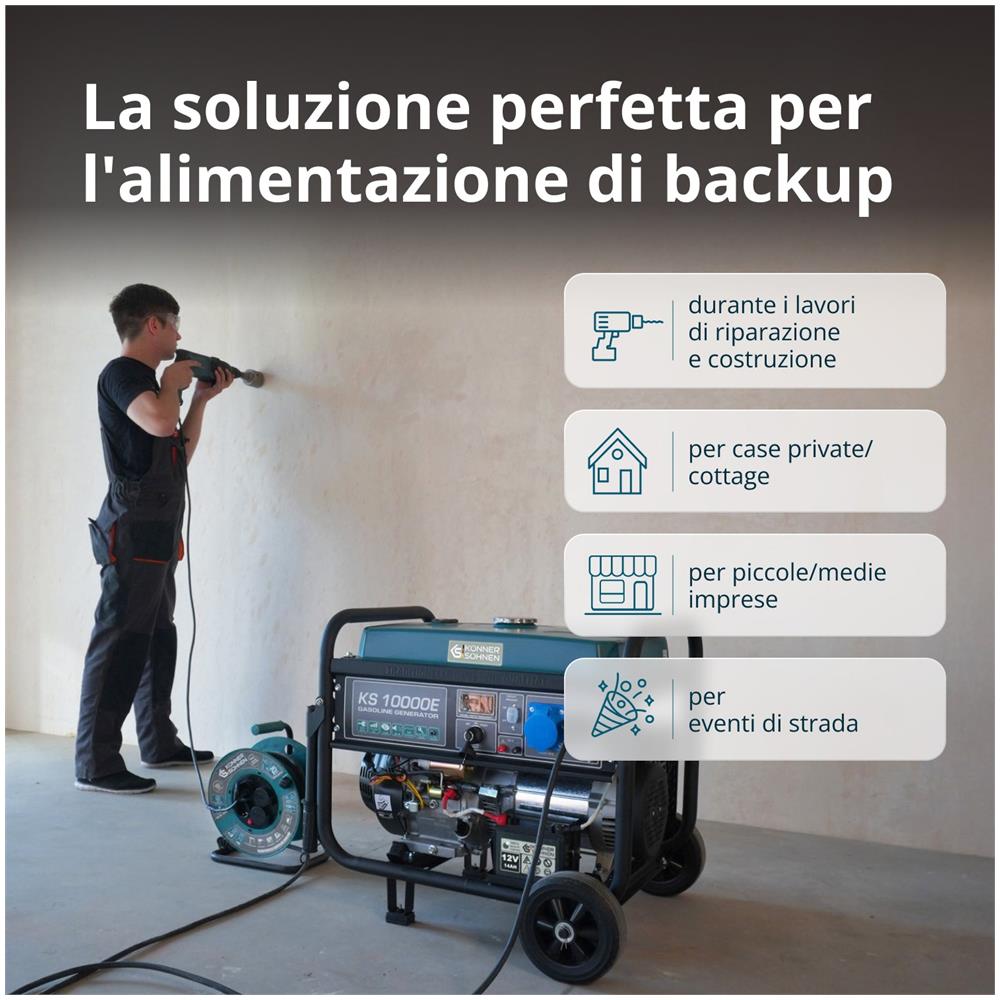 Generatore a benzina """" KS 10000E Tensione, V 230 Potenza massima, kW 8.0 - Foto 1