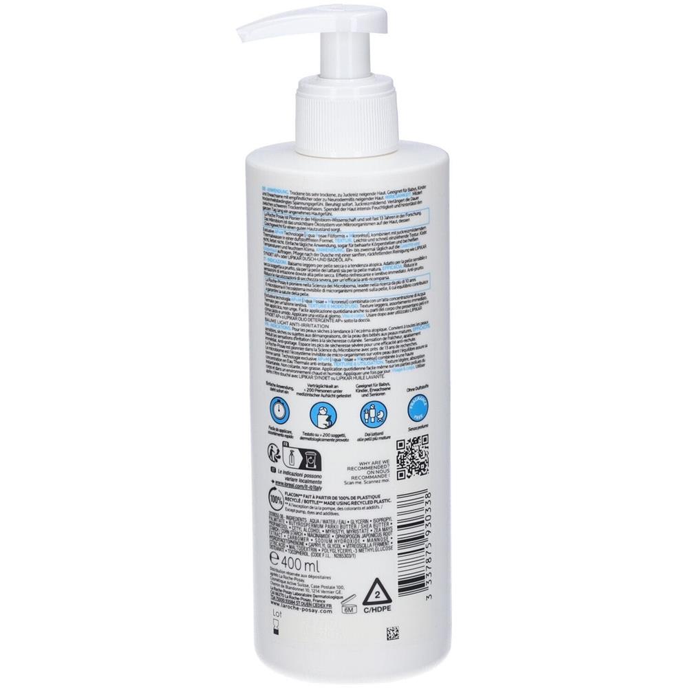Lipikar Balsamo Leggero Ap+M 400 ml - Foto 4