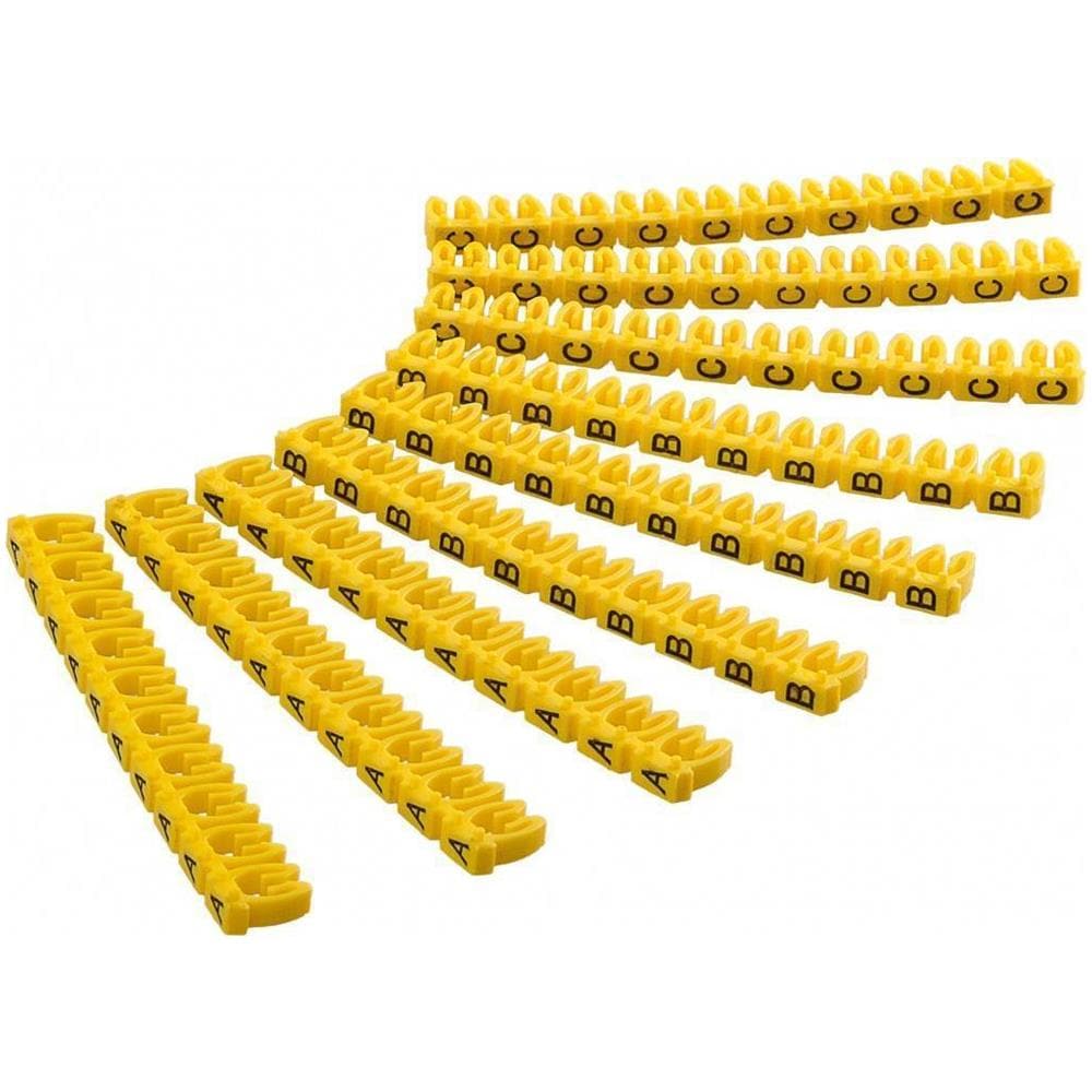 ISWT-MARK2L-CL - Segnacavo Giallo con lettere ''A-C'' per cavi da 2.5mmq - Foto 1