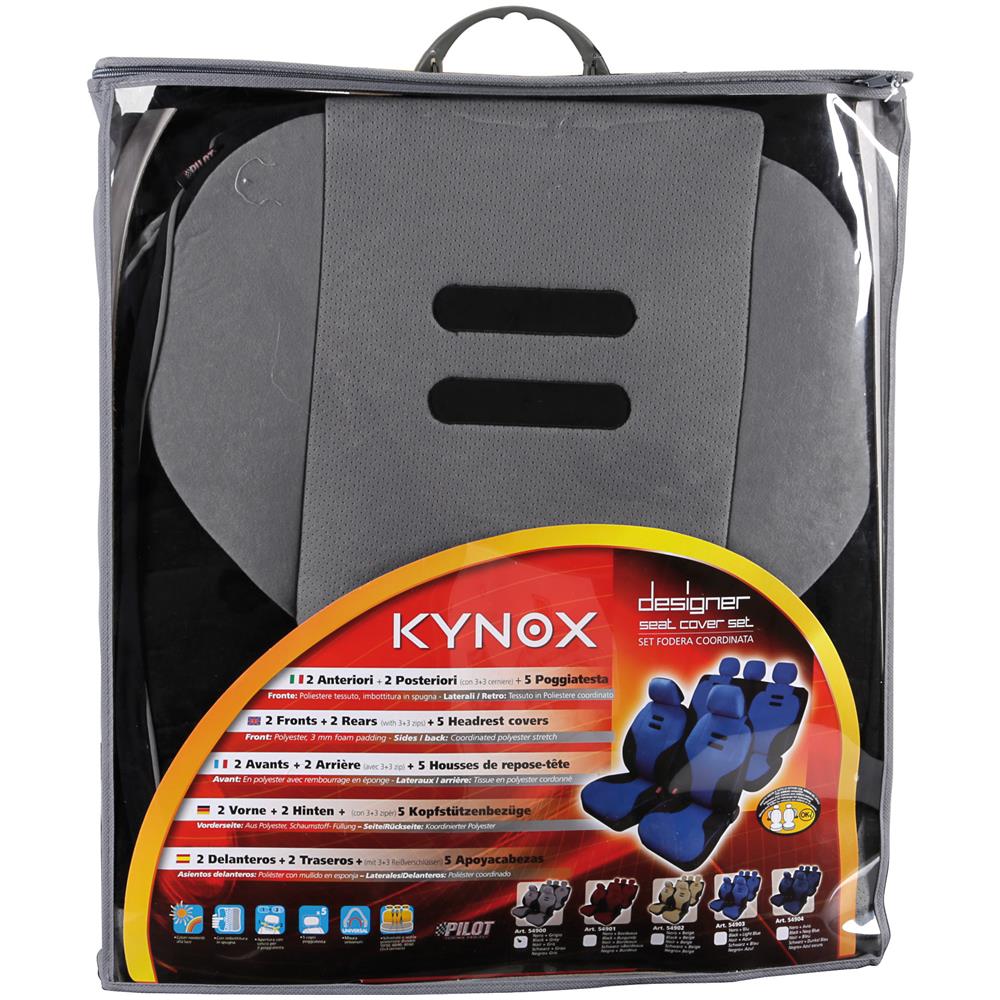 Set Fodere Kynox Nero+grigio Coordinate, In Microf - Foto 4