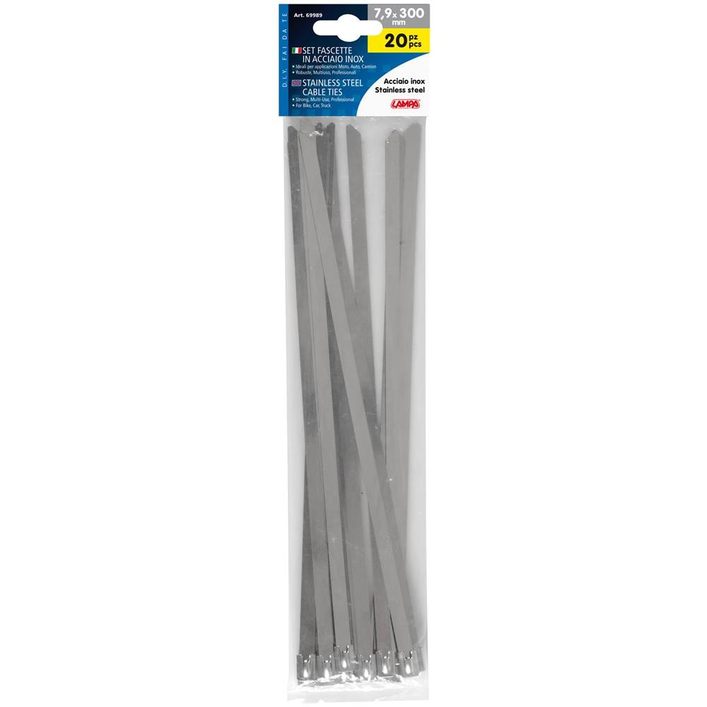 Fascette In Acciaio Inox, Set 20 Pz - 7,9x300 Mm - Foto 3