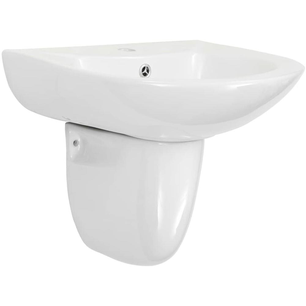 Lavabo A Parete In Ceramica Bianco 520x450x190 Mm - Foto 2