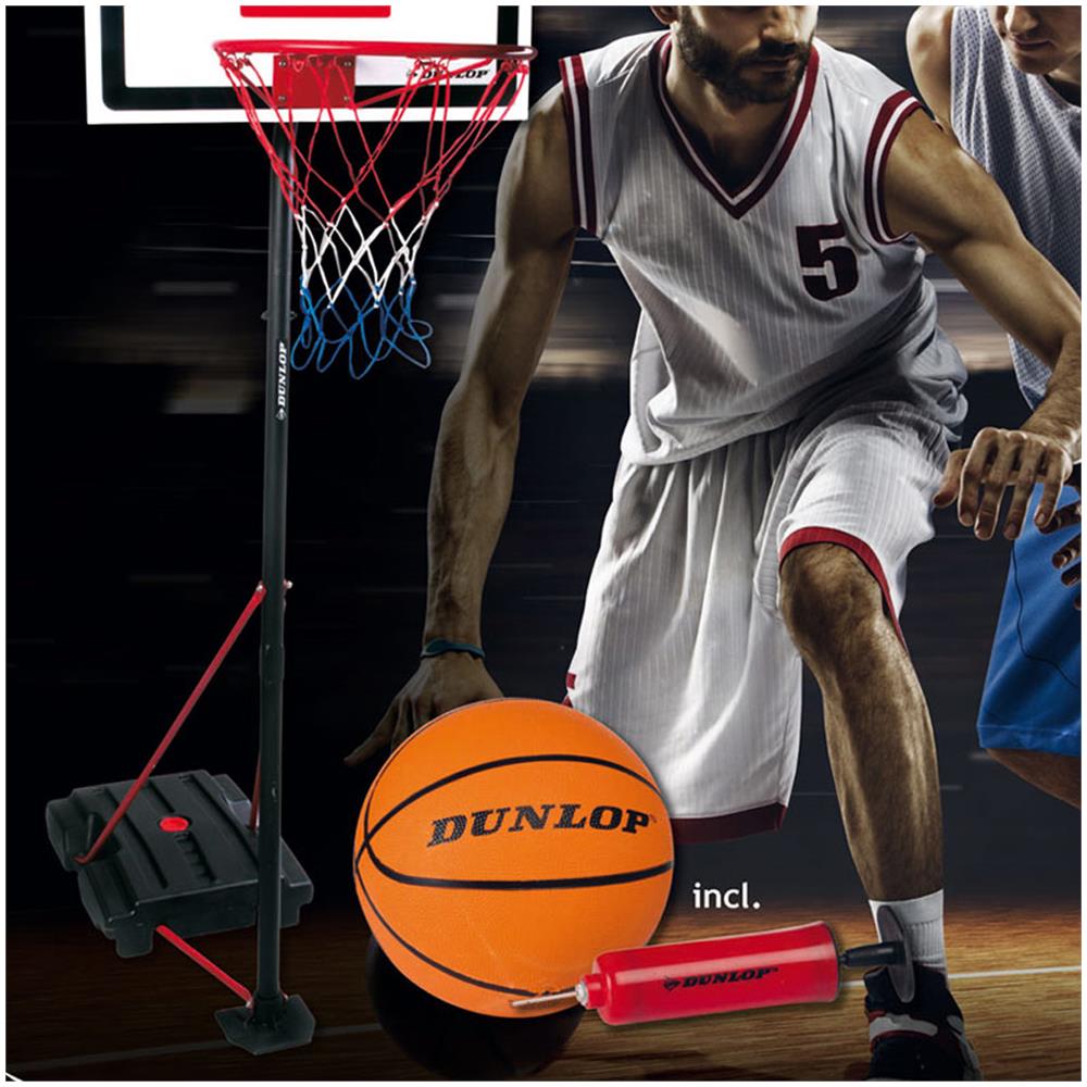 Canestro Basket Con Piantana Tabellone Regolabile 205 Cm + Pallone Pompa - Foto 2