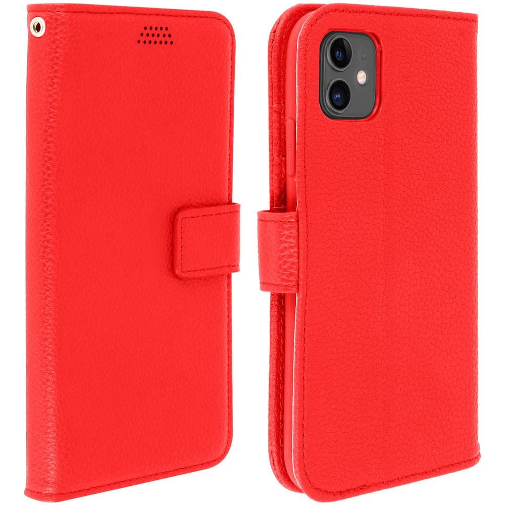 Custodia Apple Iphone 11 Portafoglio Supporto Video Cover Soft Touch Rosso - Foto 1