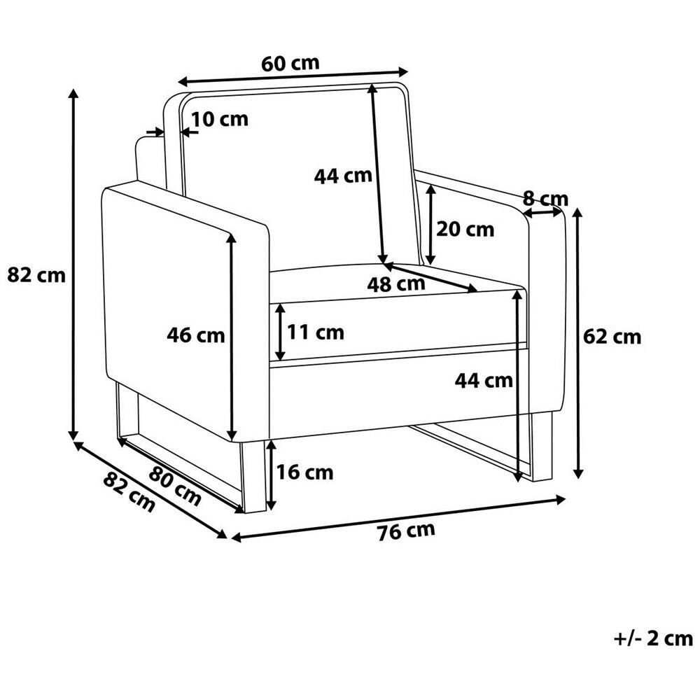 Poltrona In Similpelle Marrone Dorato Vind - Foto 2