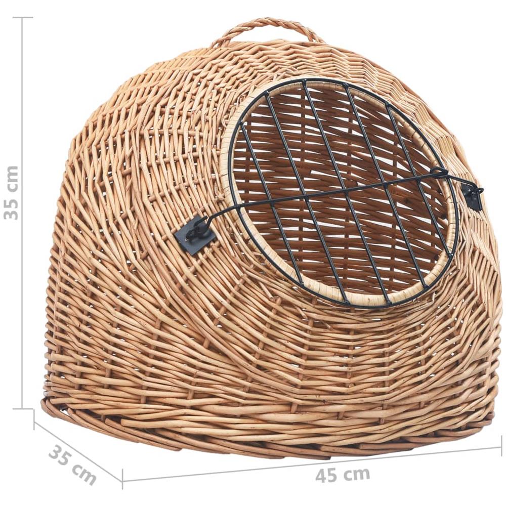 Trasportino Per Gatti 45x35x35 Cm In Salice Naturale - Foto 8