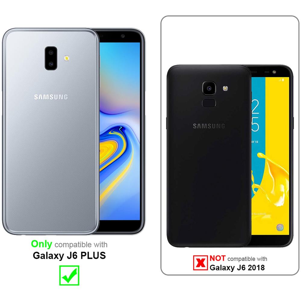 3x Pellicola Armatura A Schermo Intero Compatibile Con Samsung Galaxy J6 Plus In Trasparente Con Nero - 3x Vetro Temperato (tempered) Di Protezione Del Display In Durezza 9h Con 3d Touch - Foto 2