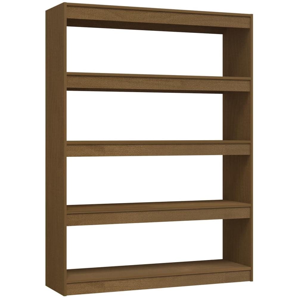 Libreria / divisorio Marrone Miele 100x30x135,5 Cm Legno Di Pino - Foto 2