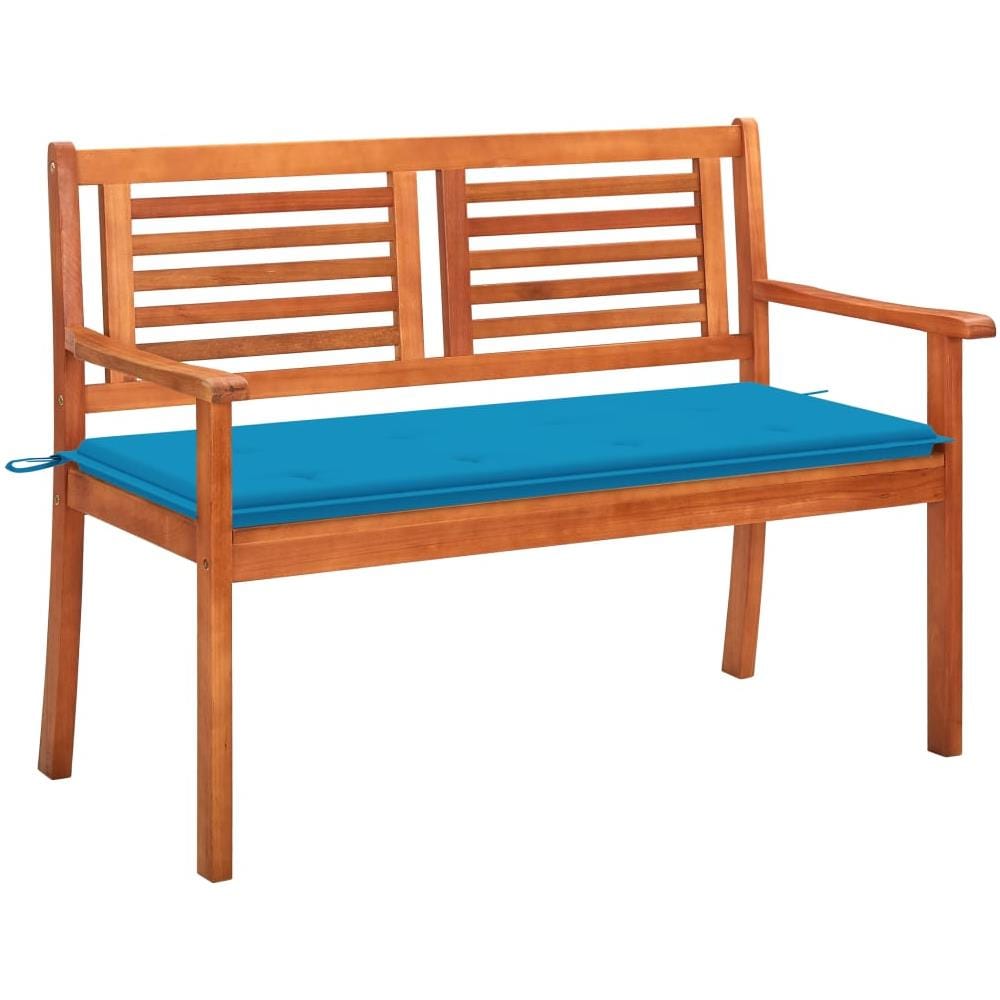 Panchina Da Giardino 2posti E Cuscino 120cm Massello Eucalipto - Foto 1