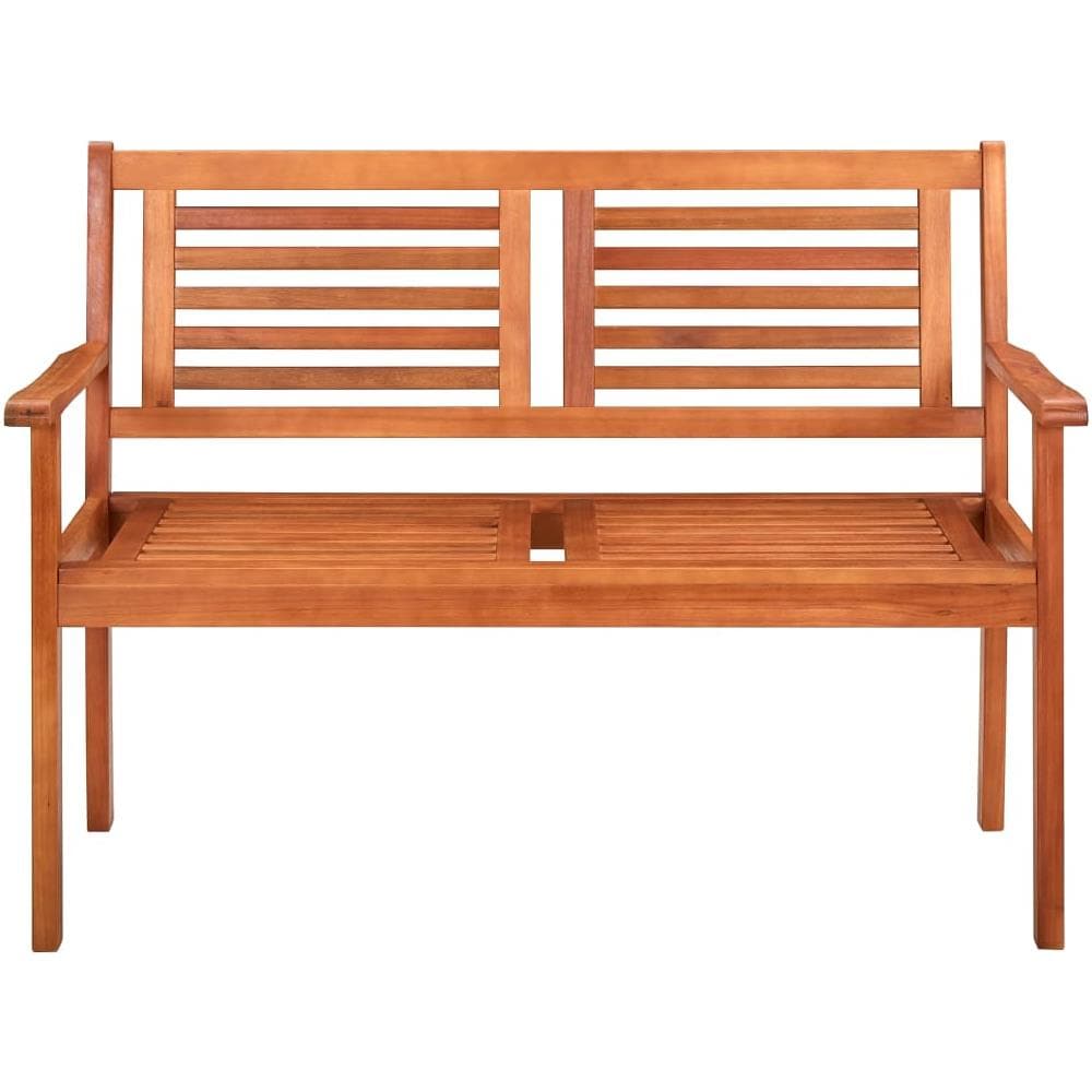 Panchina Da Giardino 2posti E Cuscino 120cm Massello Eucalipto - Foto 3