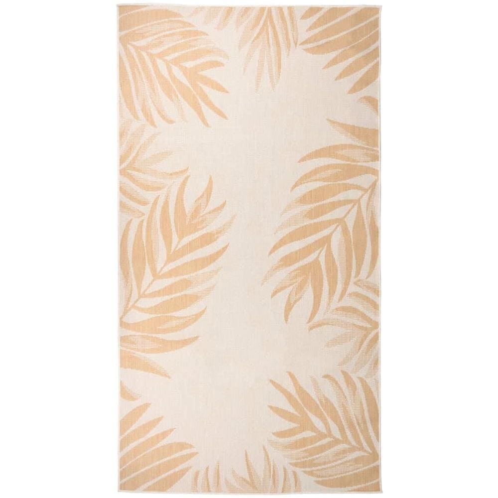 Tappeto Da Esterni A Tessitura Piatta 80x150 Cm Motivo A Foglie - Foto 1