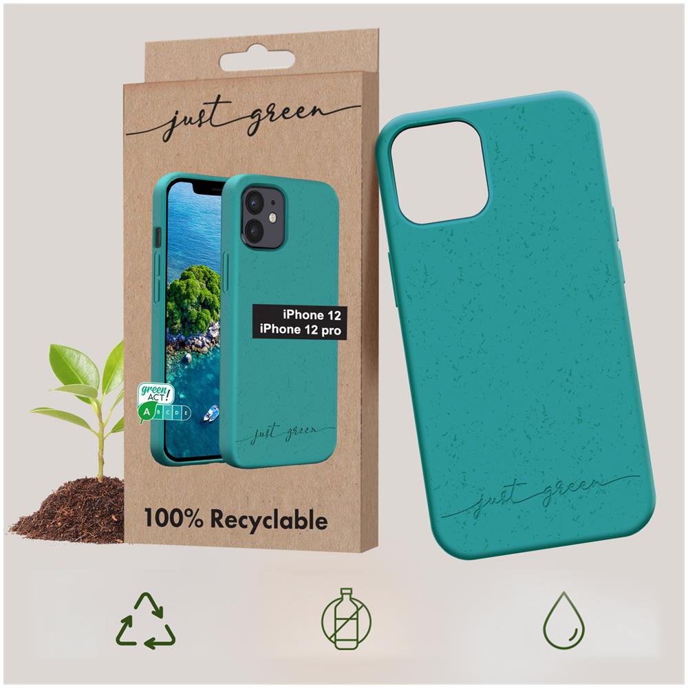 Cover Biodegradabile Per Iphone 12 / 12 Pro Turchese - Foto 6