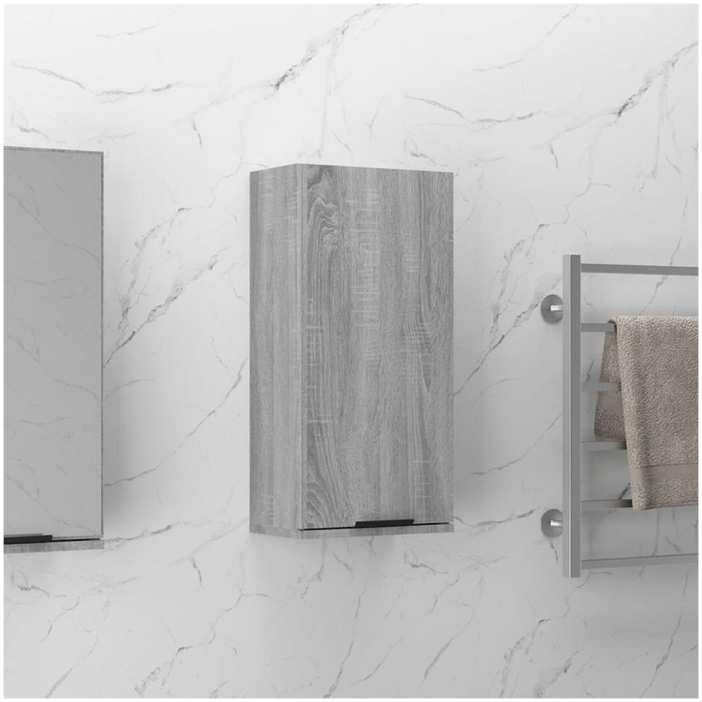 Mobile da Bagno a Parete Grigio Sonoma 32x20x67 cm - Foto 1
